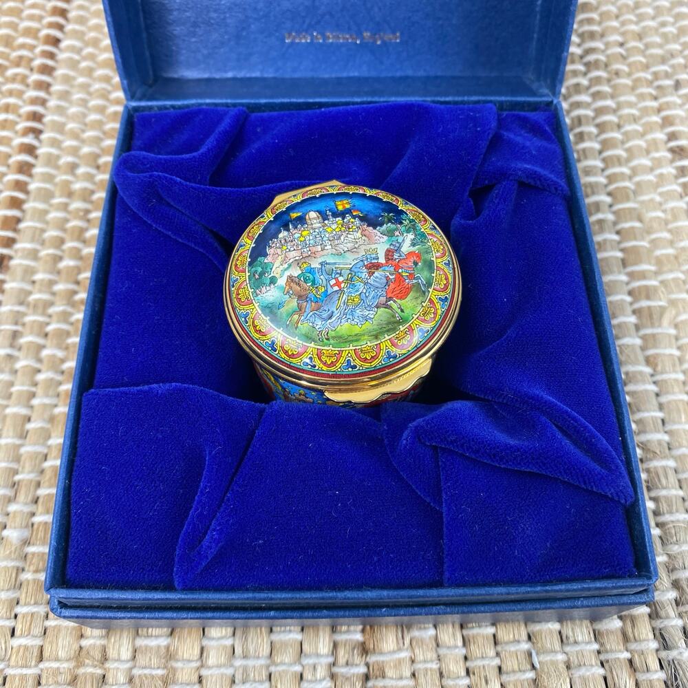 Limited Edition Halcyon Days Enamels Third Crusade 1189-1192 Trinket Box #63/300